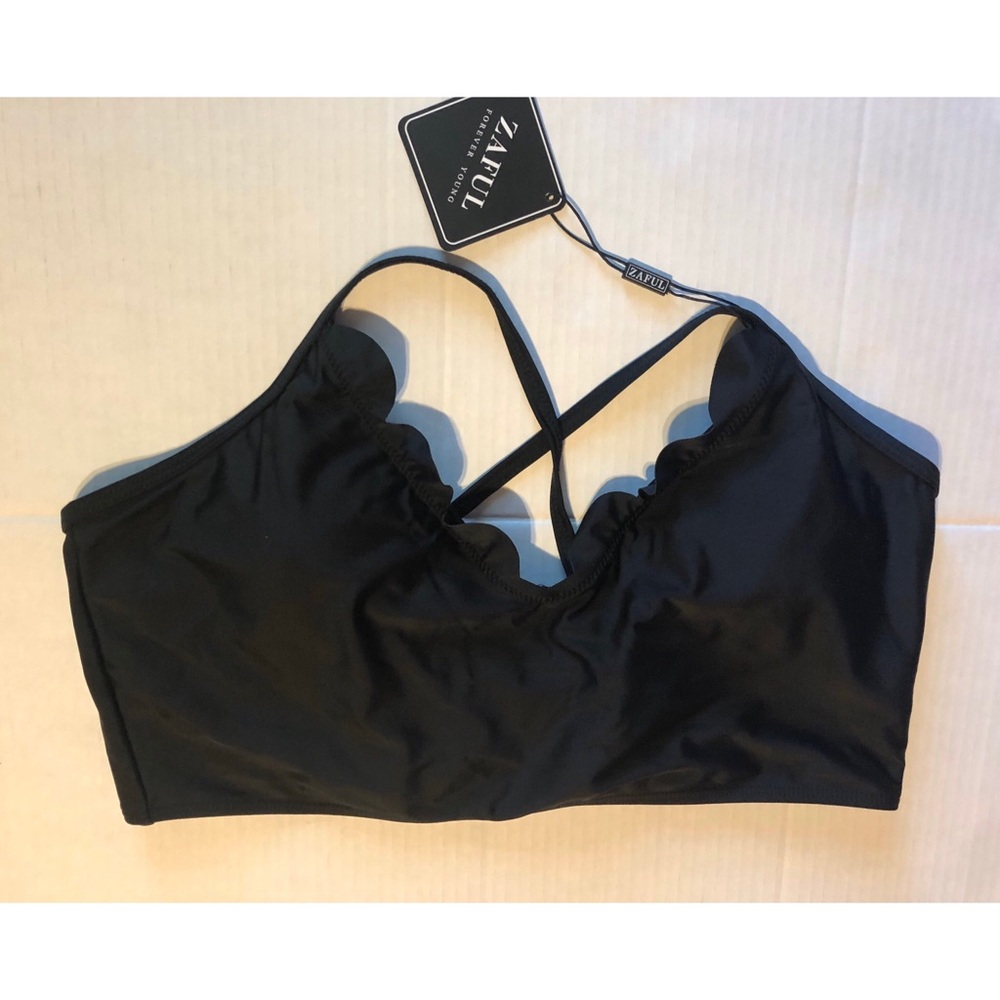 ZAFUL scalloped bikini swim top sz. 2x NWT